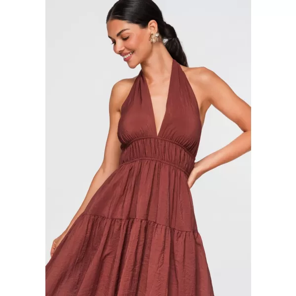 Dámske šaty OMBRE OW-DLR-E0001 BROWN 