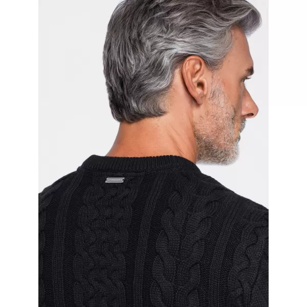  Pánsky sveter OMBRE OM-SWSW-0191 BLACK 
