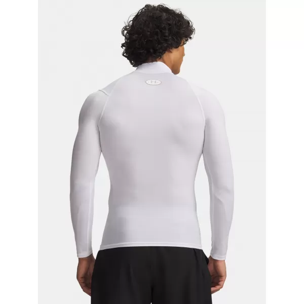  Pánske tričko UNDER ARMOUR UA HG ELITE COMP MOCK LS 6015385-100 BIELA 