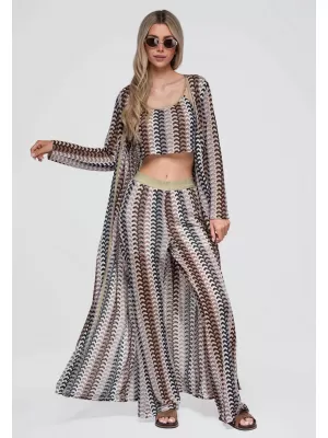 Dámsky kardigan OMBRE OW-UW-E0001 BROWN