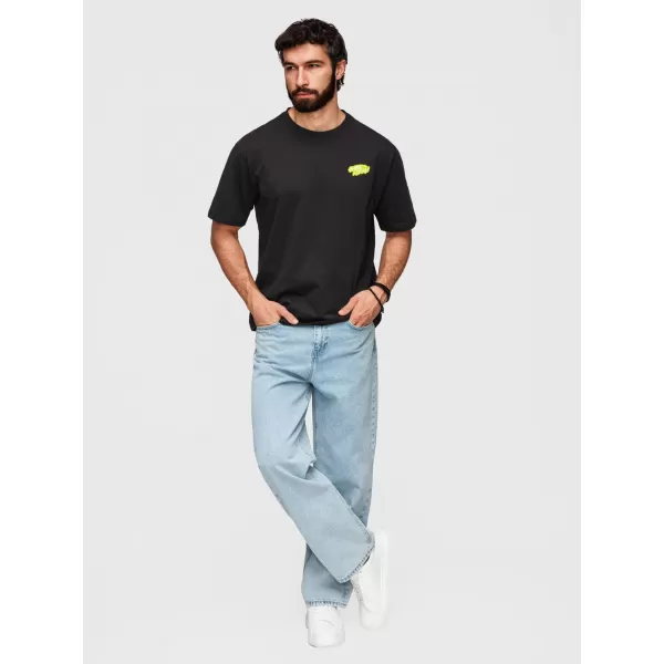  Pánske tričko OMBRE OM-TSPT-0288 BLACK 