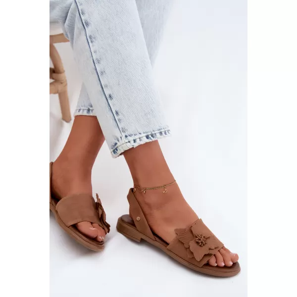  Dámske sandále ZAZOO 40471 BROWN 
