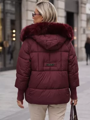 Dámska bunda DSTREET TY5742 BORDOVÁ