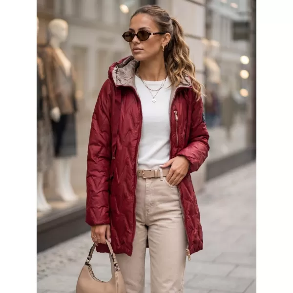  Dámska bunda DSTREET TY5771 BORDOVÁ 