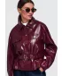 Dámska bunda OMBRE OW-JAFL-0141 BURGUNDY