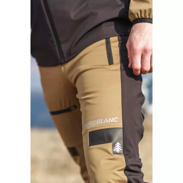  Pánske nepremokavé multi-šport nohavice NORDBLANC RIDGEWALK NBSPM8325 HNEDÁ 
