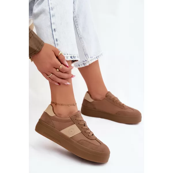  Dámske tenisky BIG STAR SHOES UU274015 BROWN/BEIGE 