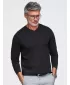 Pánske tričko OMBRE OM-LSBL-0143 BLACK