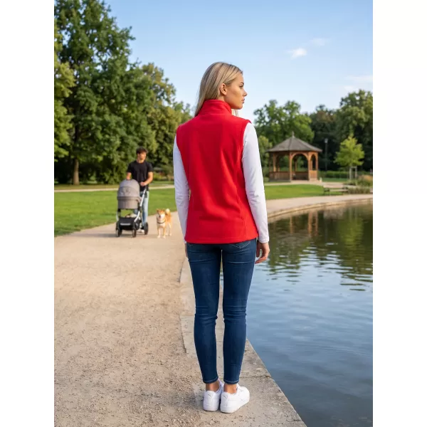  Dámska fleece vesta ALTISPORT ALW002525 ČERVENÁ 