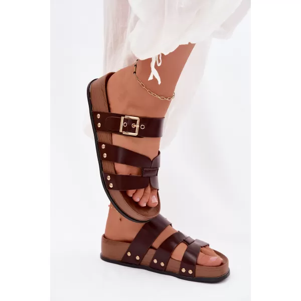  Dámske šľapky BOTO 22-382 BROWN 