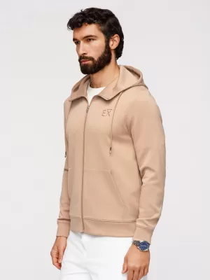 Pánska mikina OMBRE OM-SZBC-0196 BEIGE
