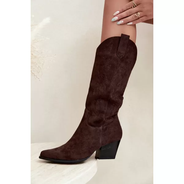  Dámske čižmy BOTO 7627A BROWN 