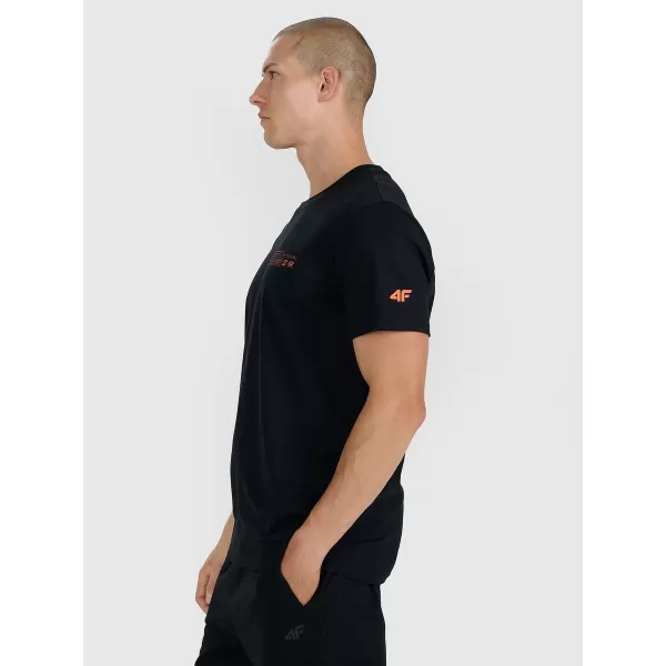  Pánske tričko 4F WAW25TTSHM2372 DEEP BLACK 