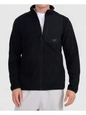 Pánska fleece mikina 4F WAW25TFLEM417 DEEP BLACK