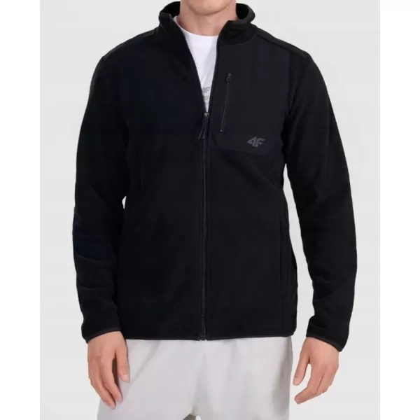  Pánska fleece mikina 4F WAW25TFLEM417 DEEP BLACK 