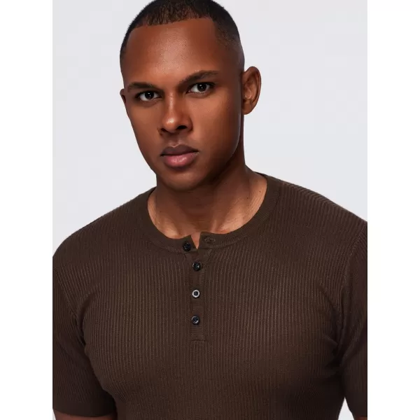  Pánske tričko OMBRE OM-TSCT-0304 BROWN 