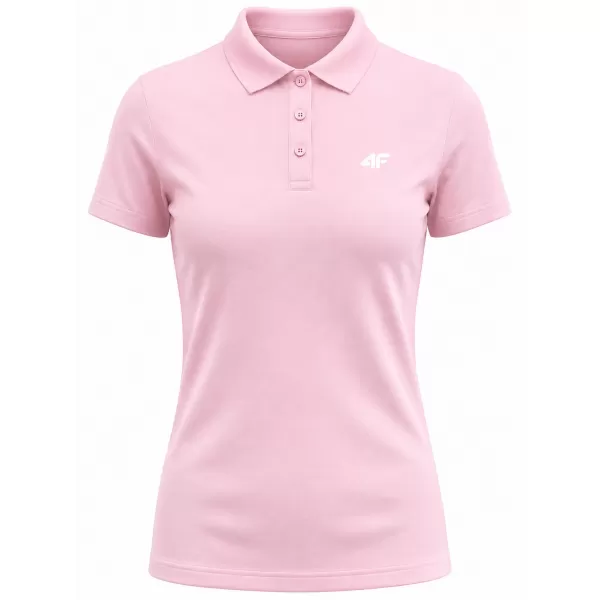  Dámske tričko s golierom 4F WMM00TPTSF0768 LIGHT PINK 