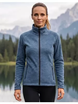 Dámska micro fleece mikina MALFINI FACTOR 853 TMAVÝ DENIM MELÍR