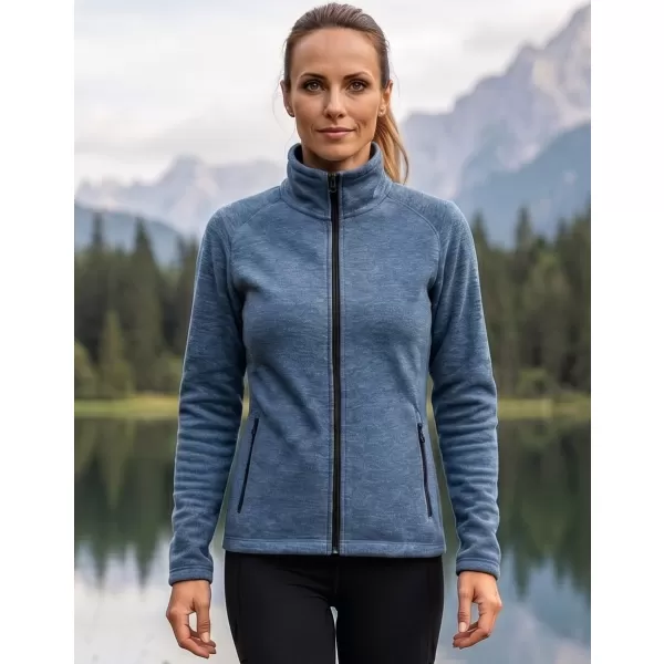  Dámska micro fleece mikina MALFINI FACTOR 853 TMAVÝ DENIM MELÍR 