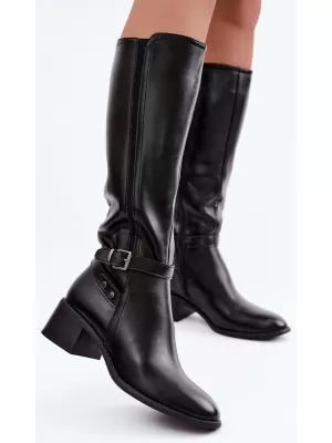Dámske čižmy SERGIO LEONE KZ-07 BLACK