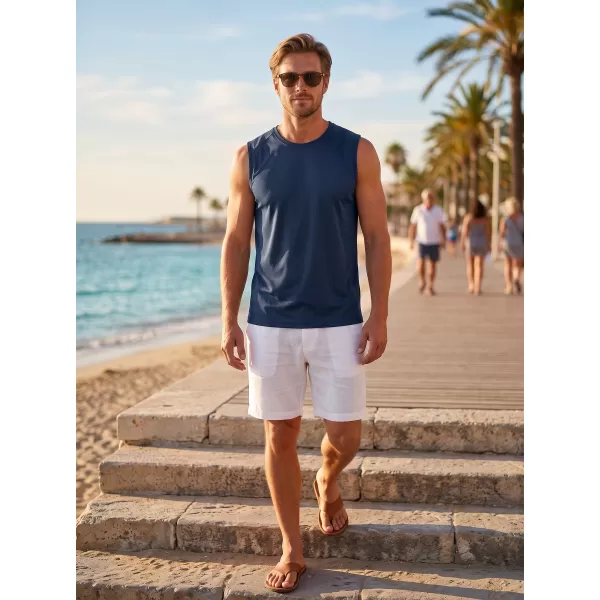  Pánske športové tielko MALFINI BREEZE 820 NÁMORNÁ MODRÁ 