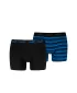 Pánske boxerky PUMA ELEMENTS MEN STRIPED BOXERS 2P 93884203 BLACK/BLUE