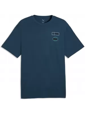 Pánske tričko PUMA GRAPHICS RELAXED STACKED TEE 69436836 MIDNIGHT PETROL