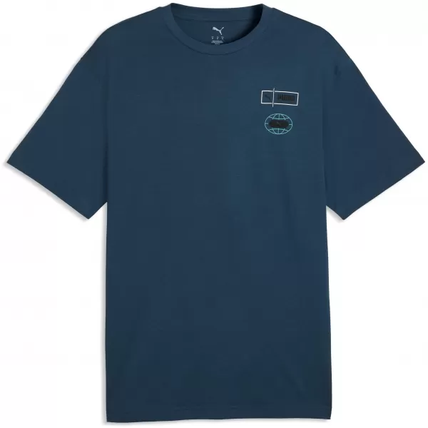  Pánske tričko PUMA GRAPHICS RELAXED STACKED TEE 69436836 MIDNIGHT PETROL 