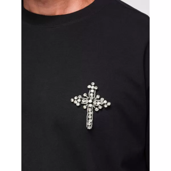  Pánske tričko OMBRE OM-TSCT-0276 BLACK 