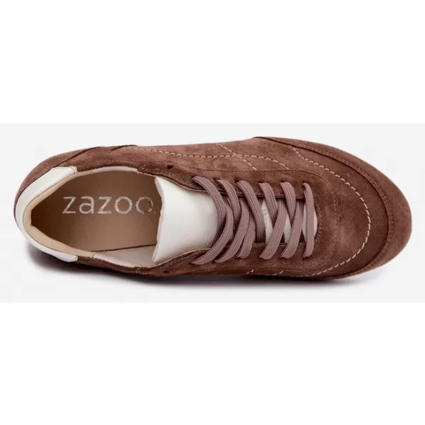  Dámske tenisky ZAZOO N1414/772/1098 BROWN/BEIGE 