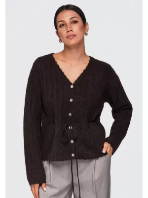 Dámsky sveter OMBRE OW-SW-E0012 BROWN