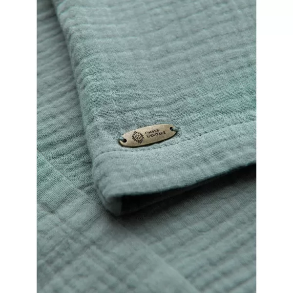  Pánska košeľa OMBRE OM-SHSS-0223 PASTEL GREEN 