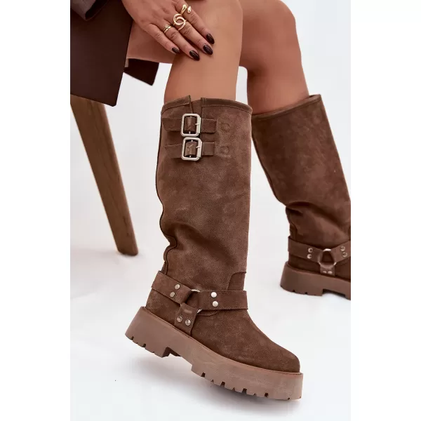  Dámske čižmy BIG STAR SHOES OO274A182 BEIGE 