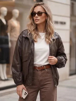 Dámska bunda DSTREET TY6070 HNEDÁ