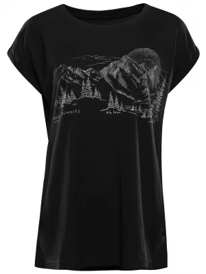 Dámske outdoorové tričko ALPINE PRO NOGERA 2 BLACK VARIANT PA