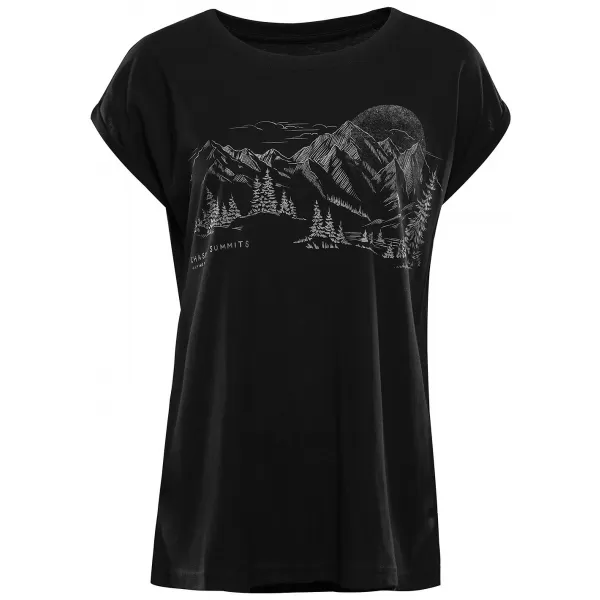  Dámske outdoorové tričko ALPINE PRO NOGERA 2 BLACK VARIANT PA 