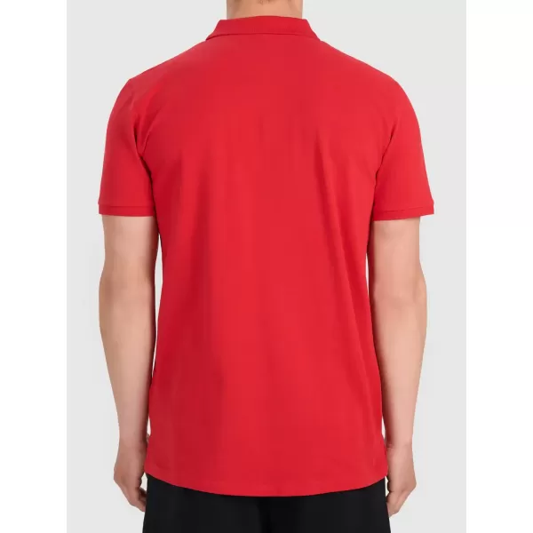  Pánske tričko s golierom 4F WMM00TPTSM0771 RED 