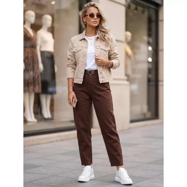  Dámske nohavice DSTREET UY3133 HNEDÁ 