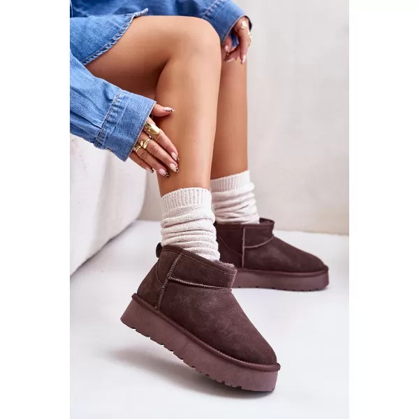  Dámske snehule BOTO W5828 BROWN 