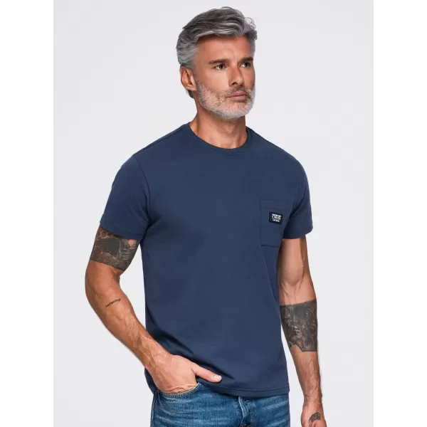  Pánske tričko OMBRE OM-TSCT-0305 NAVY BLUE 