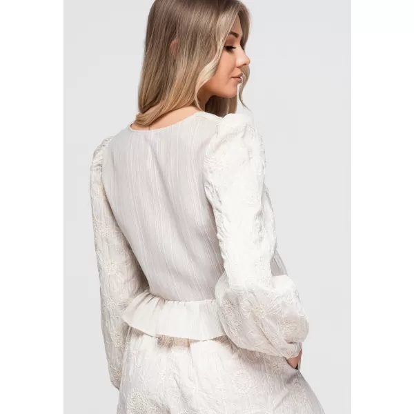  Dámska blúza OMBRE OW-TS-E0060 BEIGE 