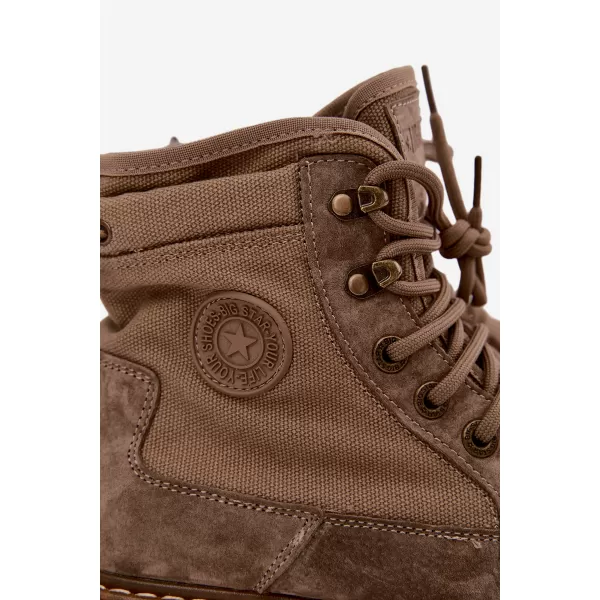 Pánske členkové topánky BIG STAR SHOES UU174253 BEIGE 