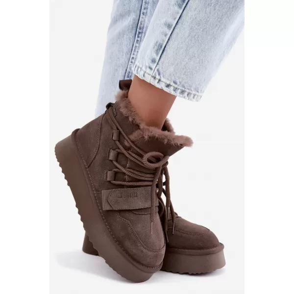  Dámske topánky BIG STAR SHOES UU274315 BROWN/BEIGE SHADOWS 
