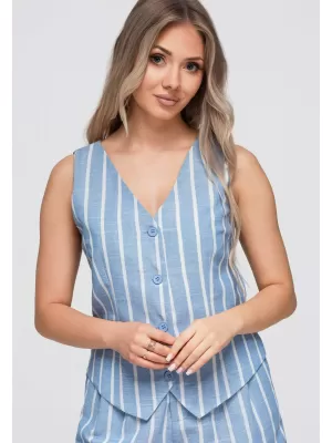 Dámska vesta OMBRE OW-VE-E0008 BLUE