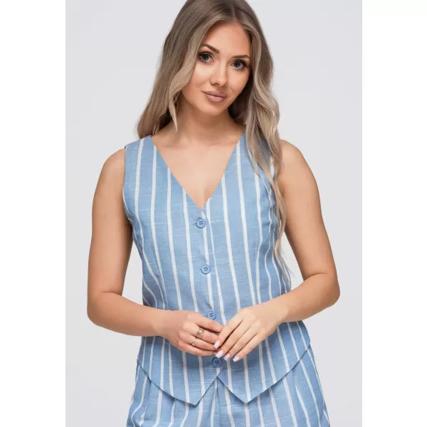  Dámska vesta OMBRE OW-VE-E0008 BLUE 