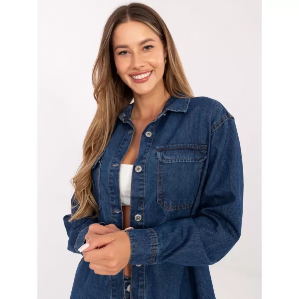  Dámska košeľa SUBLEVEL D80026BI11280M314 DARK BLUE 