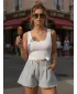 Dámske kraťasy DSTREET SY0534 SVETLO ŠEDÁ