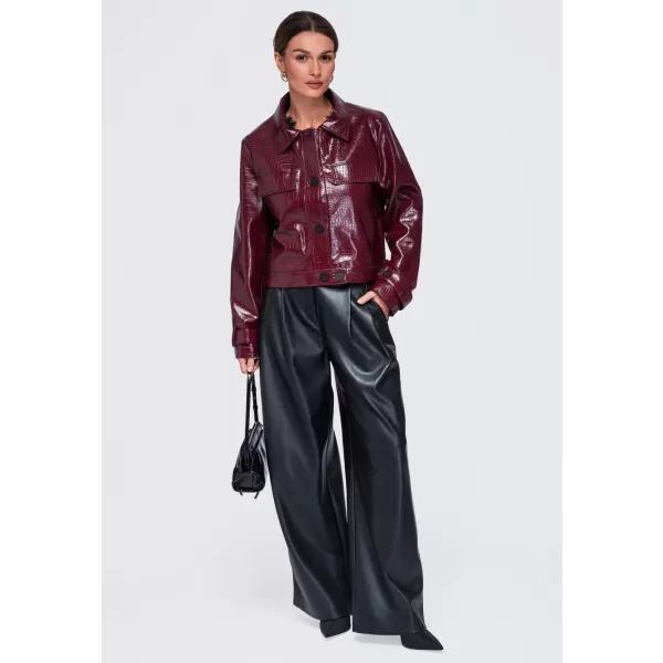  Dámska bunda OMBRE OW-JAFL-0145 BURGUNDY 