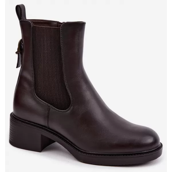  Dámske členkové topánky SERGIO LEONE BT-04 DARK BROWN 