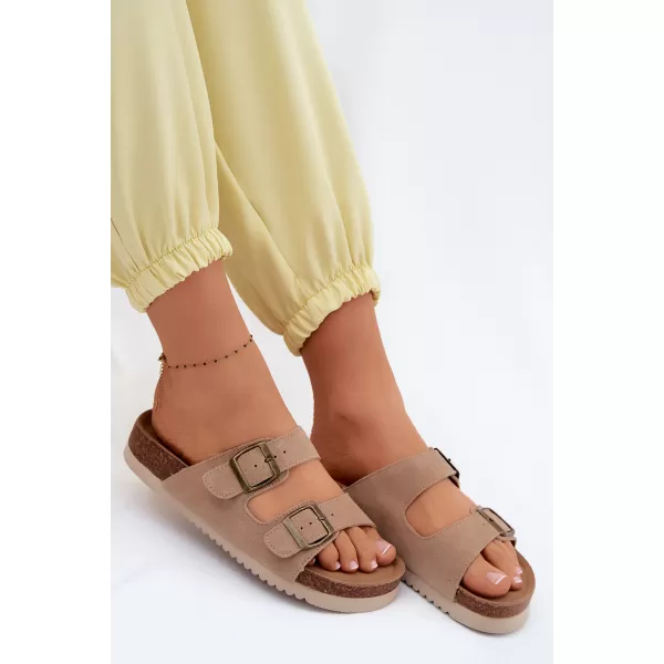  Dámske šľapky BOTO 2832 KHAKI 